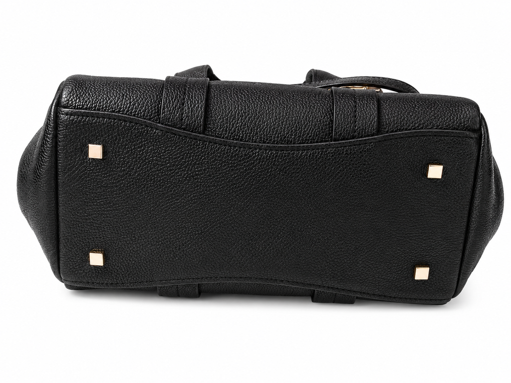 Michael Kors Black Signature Logo Satchel Crossbody Bag