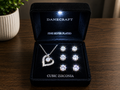 Danecraft Fine Silver Plated Heart Necklace and Earrings Jewelry Set