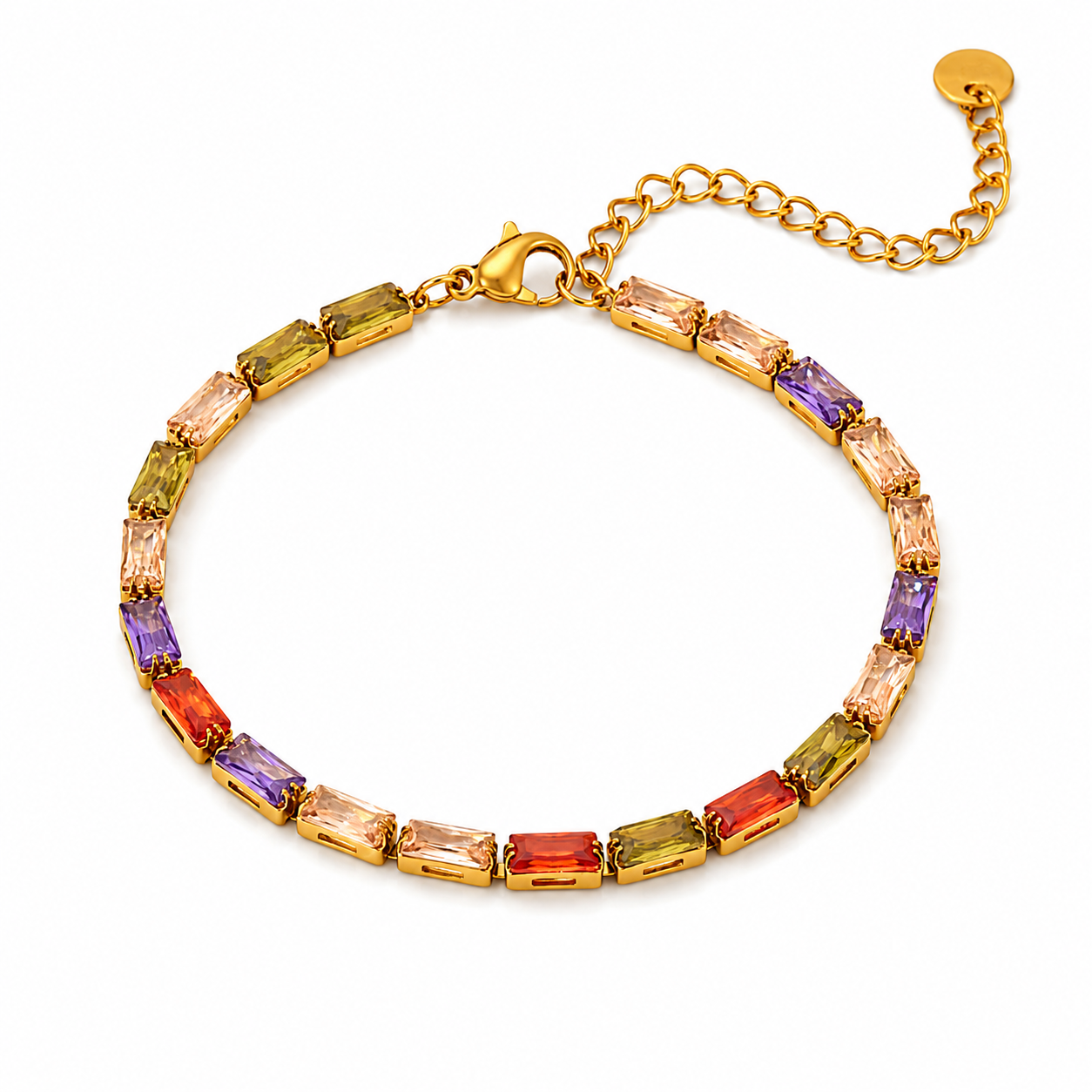 18K Gold PVD Waterproof Non-Tarnish Tennis Bracelet