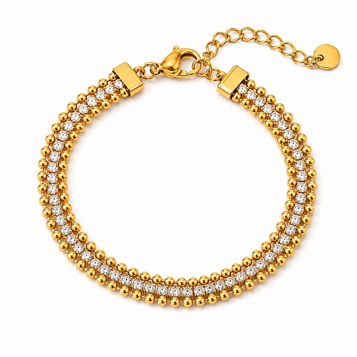 18K Gold PVD Waterproof Non-Tarnish Tennis Bracelet