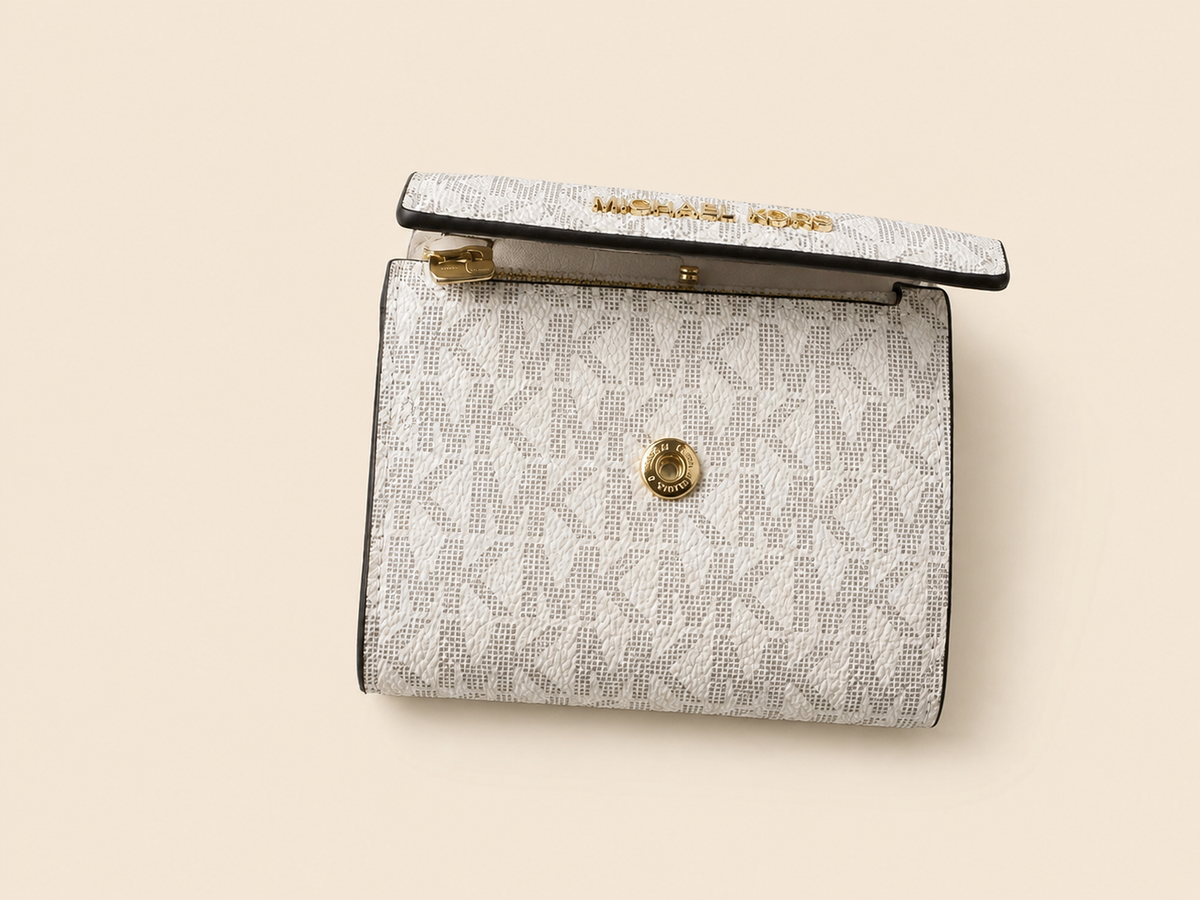 Michael Kors Women’s Wallet – Vanilla Trifold & Brown Bifold