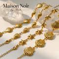 18K Gold PVD Seashell Charm Bracelet