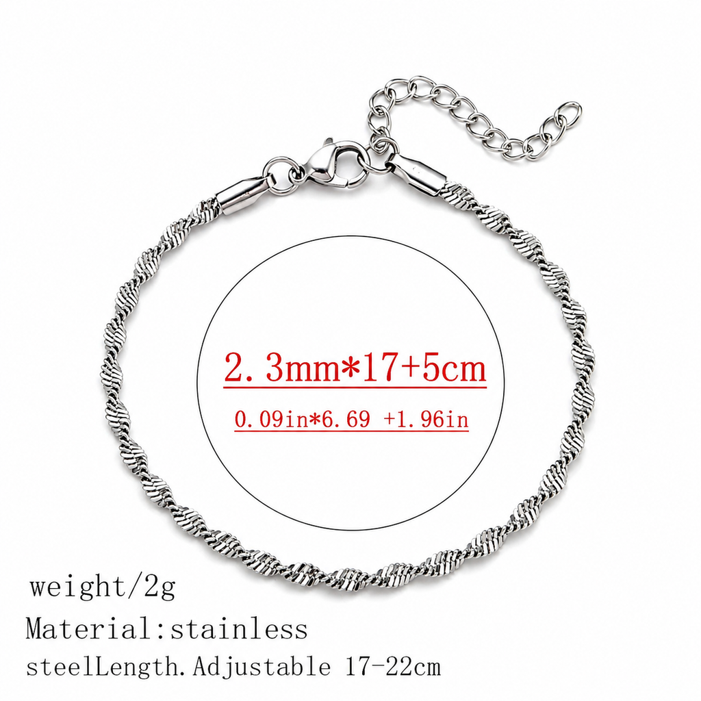 Stainless Steel Chain Bracelet | Tarnish-Free | Maison Noir by Mirl