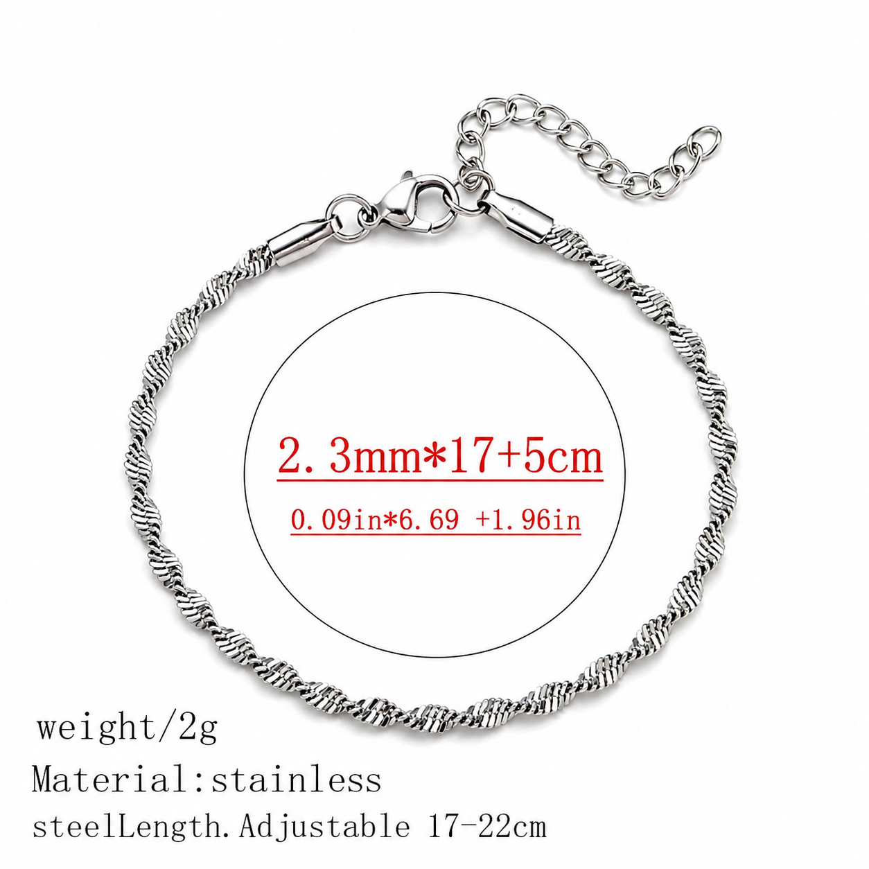 Stainless Steel Chain Bracelet | Tarnish-Free | Maison Noir by Mirl
