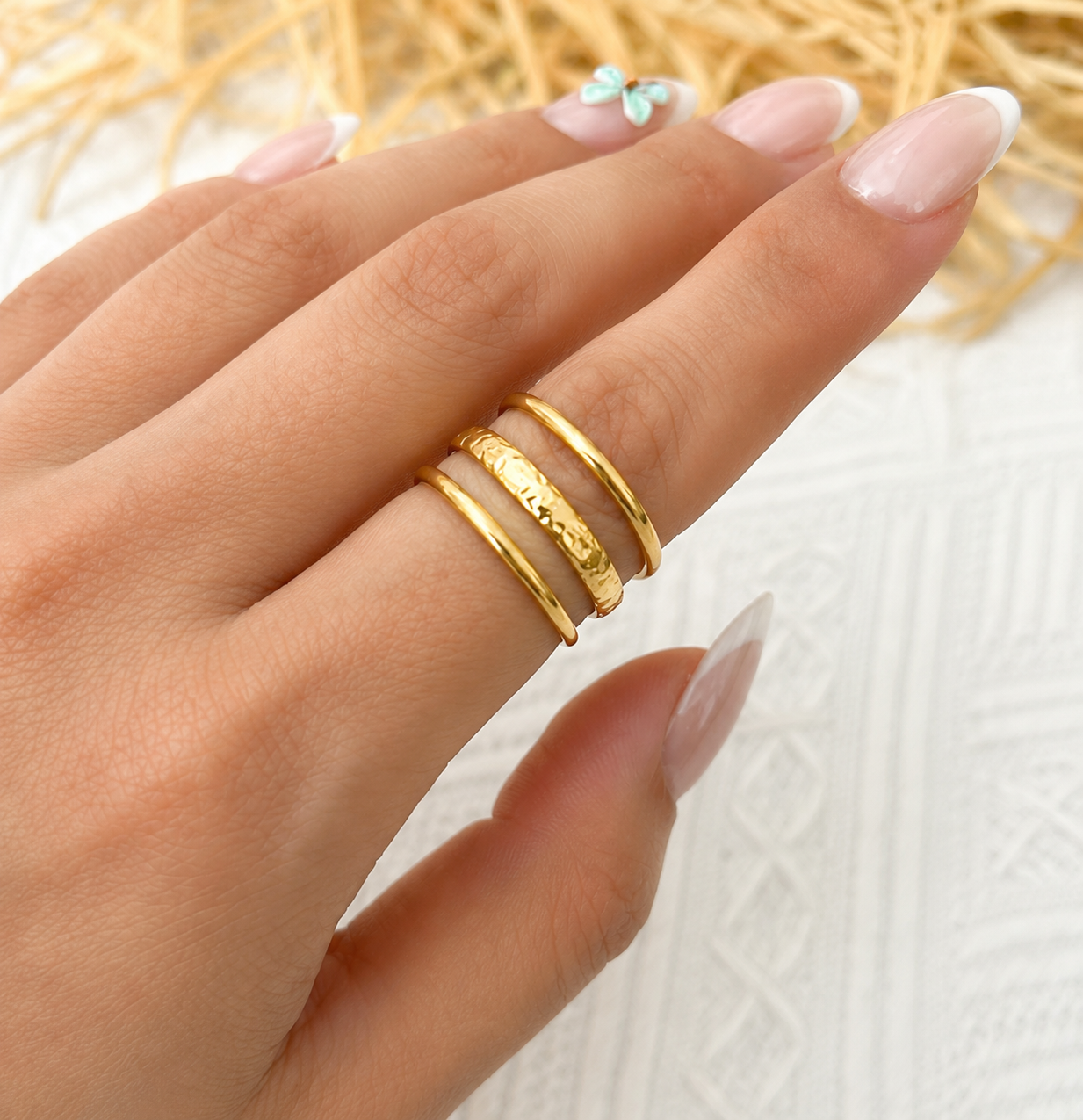 Assorted Gold Ring Set – Choose 3 Rings or Complete 10-Piece Collection