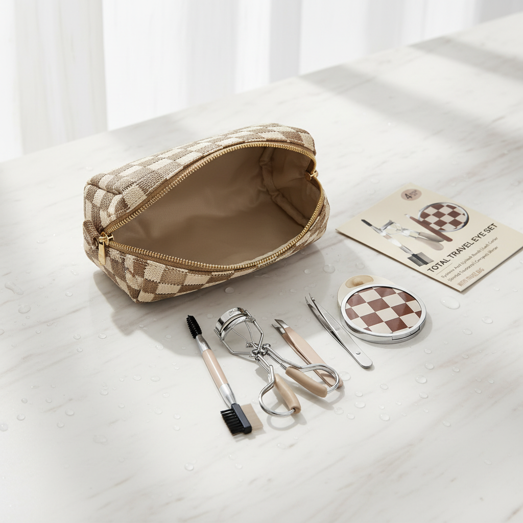 4-Piece Travel Eye Grooming Set Lifestyle