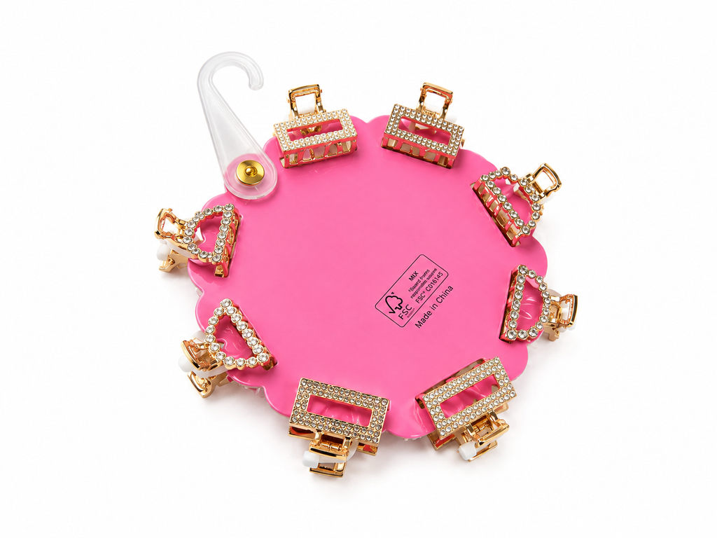Sunday State Rhinestone Mini Claw Hair Clips – 8-Piece Set
