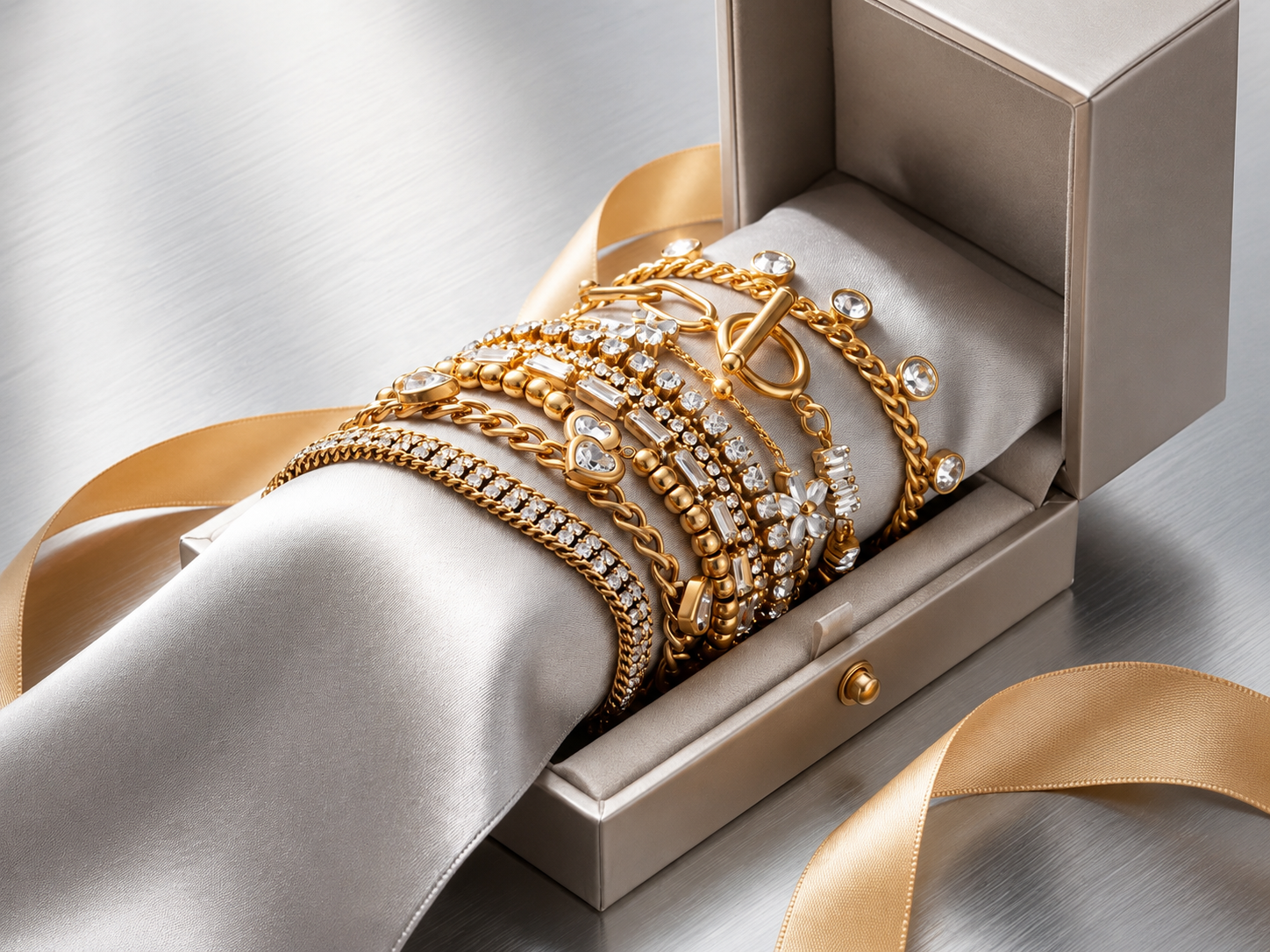 18K Gold PVD Waterproof Non-Tarnish Tennis Bracelet