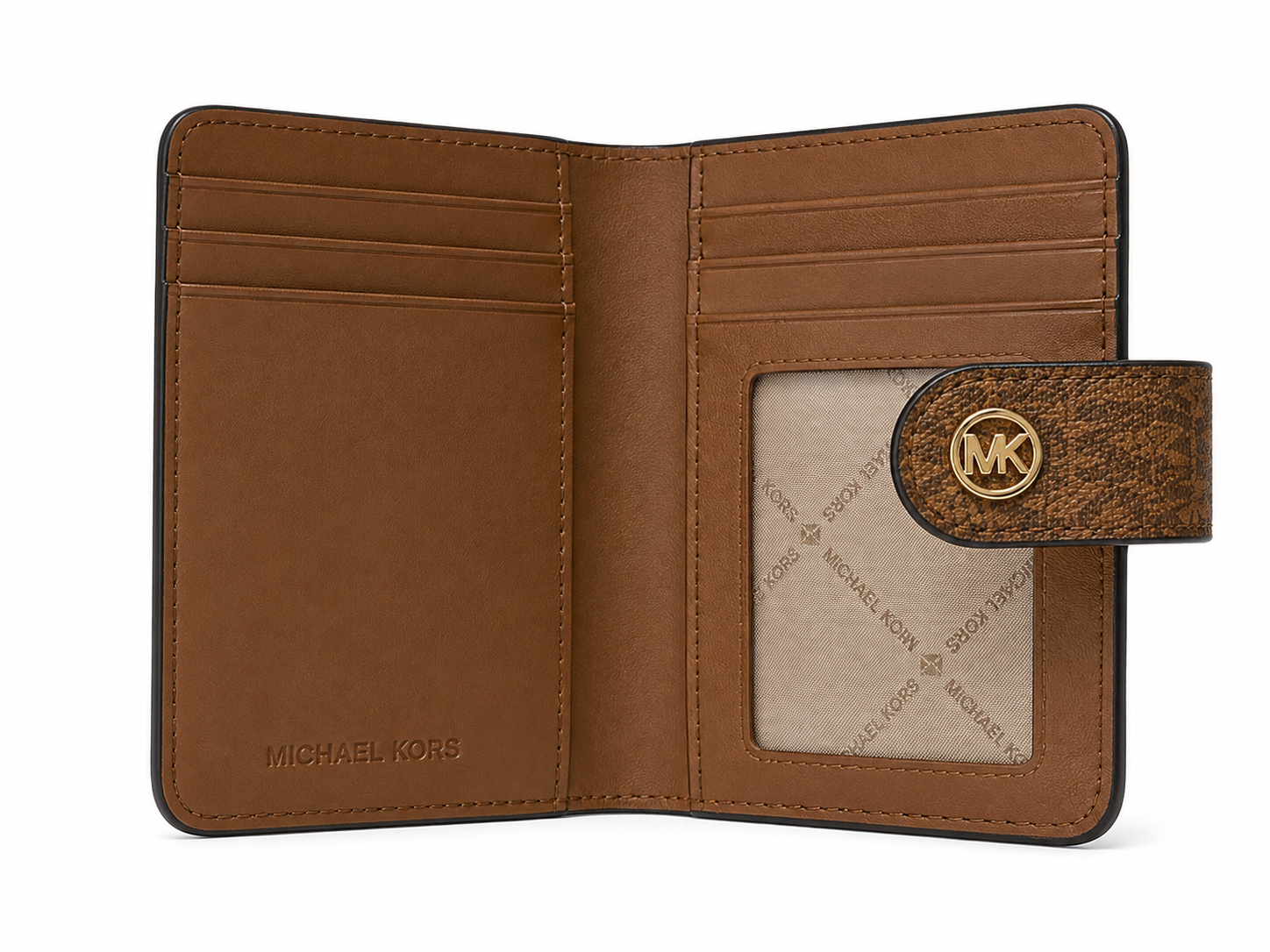 Michael Kors Women’s Wallet – Vanilla Trifold & Brown Bifold