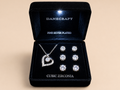 Danecraft Fine Silver Plated Heart Necklace and Earrings Jewelry Set