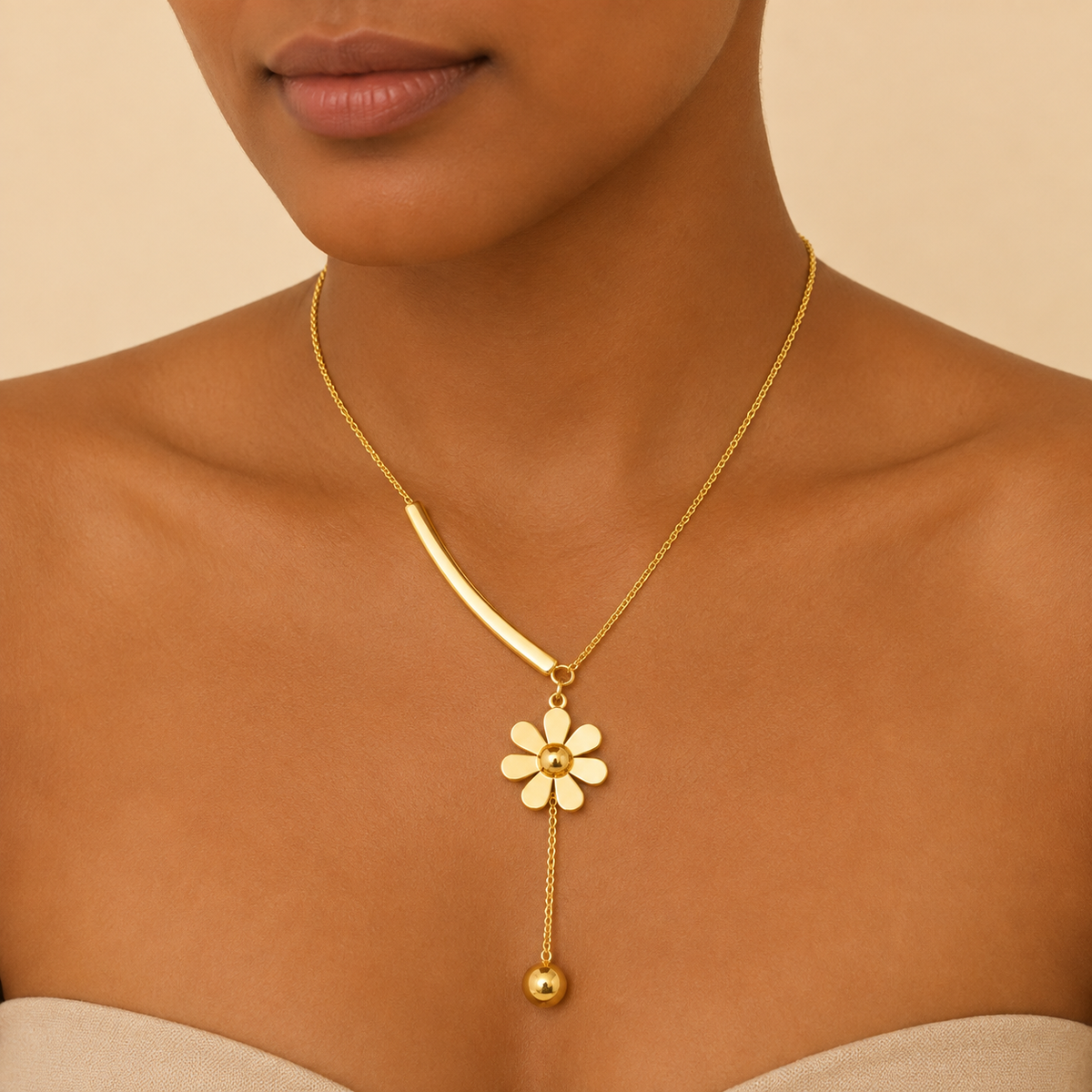 18K Gold Pendant & Charm Necklace – Tarnish-Free