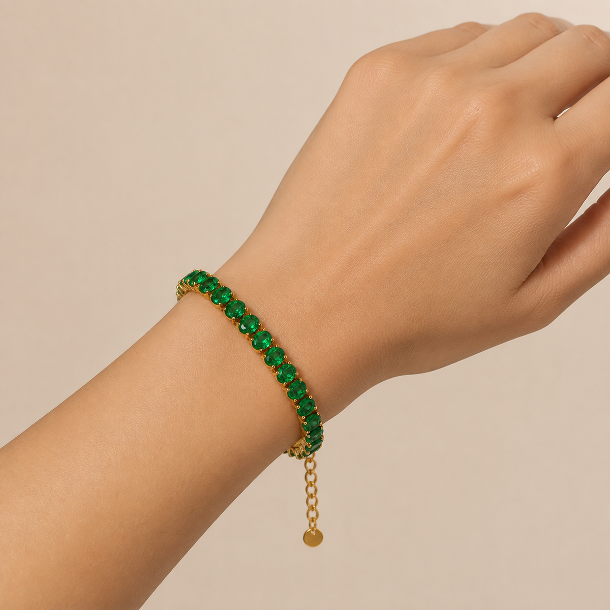 18K Gold Plated Colorful CZ Tennis Bracelet