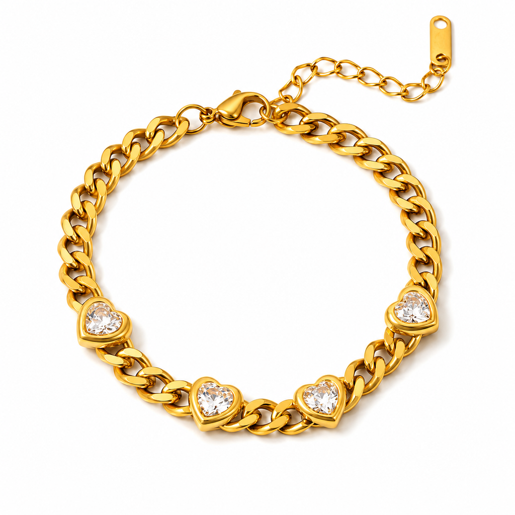 18K Gold PVD Waterproof Non-Tarnish Tennis Bracelet