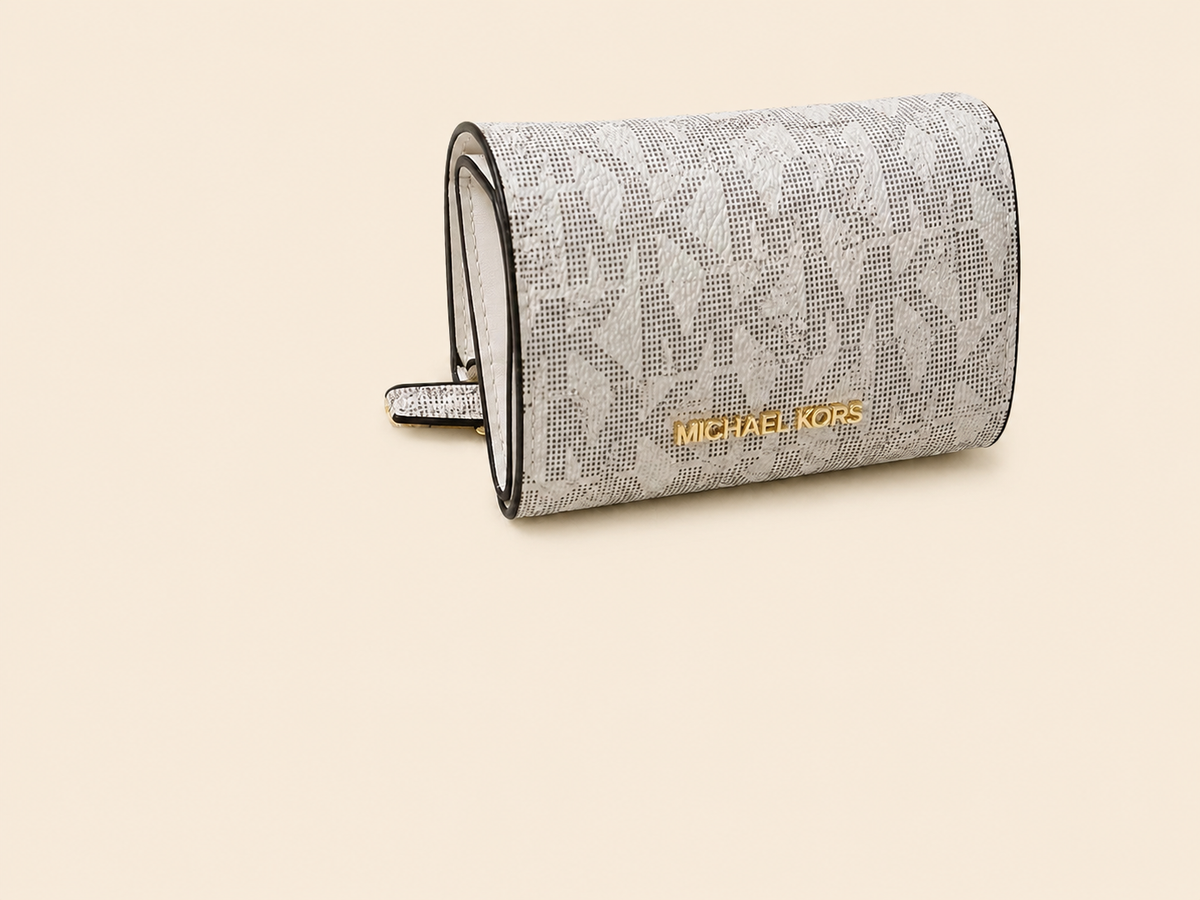 Michael Kors Women’s Wallet – Vanilla Trifold & Brown Bifold