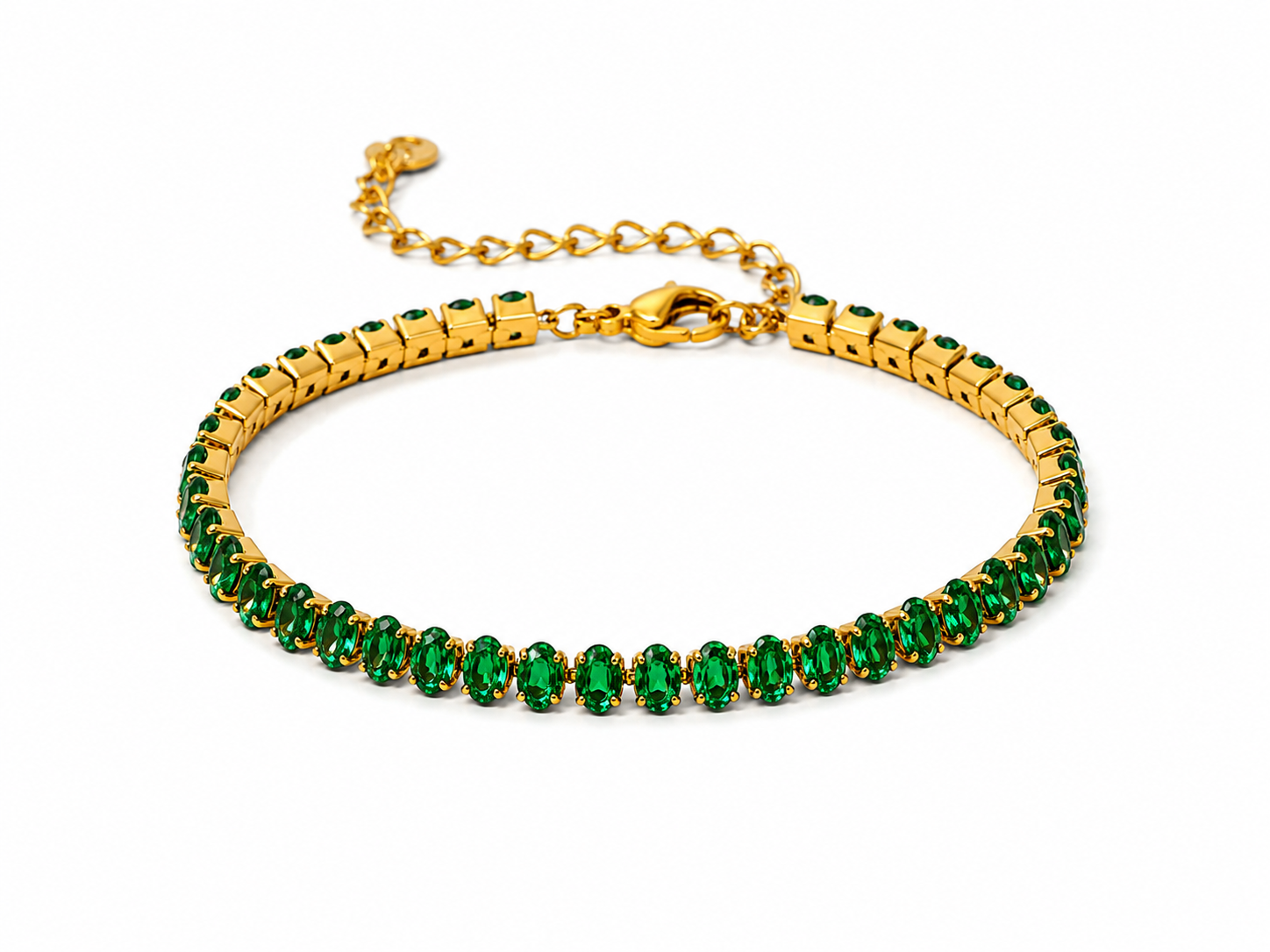 18K Gold Plated Colorful CZ Tennis Bracelet