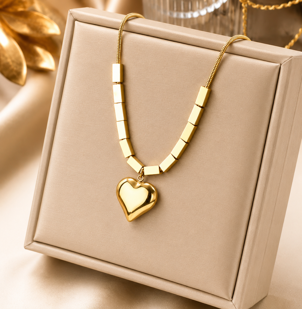 18K Gold Plated Layered Bar Pendant Necklace | Tarnish-Free Stainless Steel