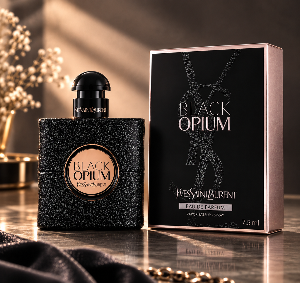 YSL Black Opium Eau de Parfum 7.5ml mini bottle and box