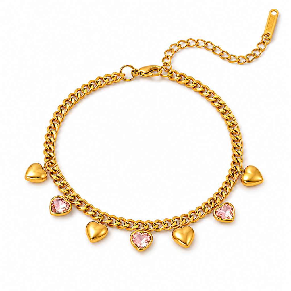 18K Gold PVD Waterproof Non-Tarnish Tennis Bracelet
