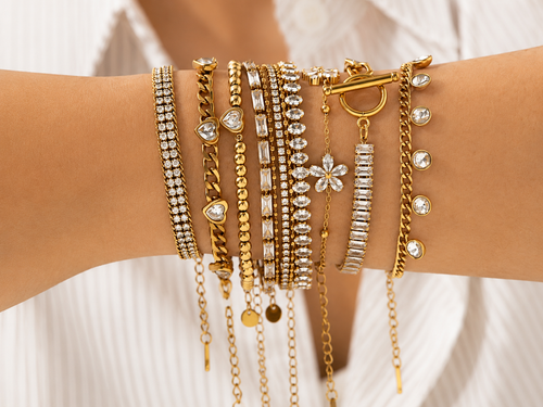 18K Gold PVD Waterproof Non-Tarnish Tennis Bracelet – additional view 3
