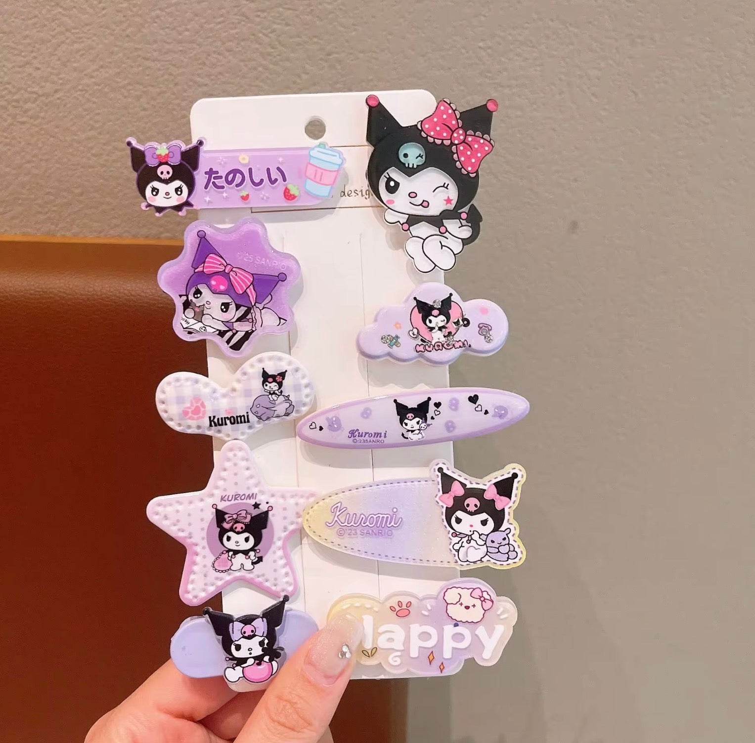 Kawaii Character Hair Clips Set
