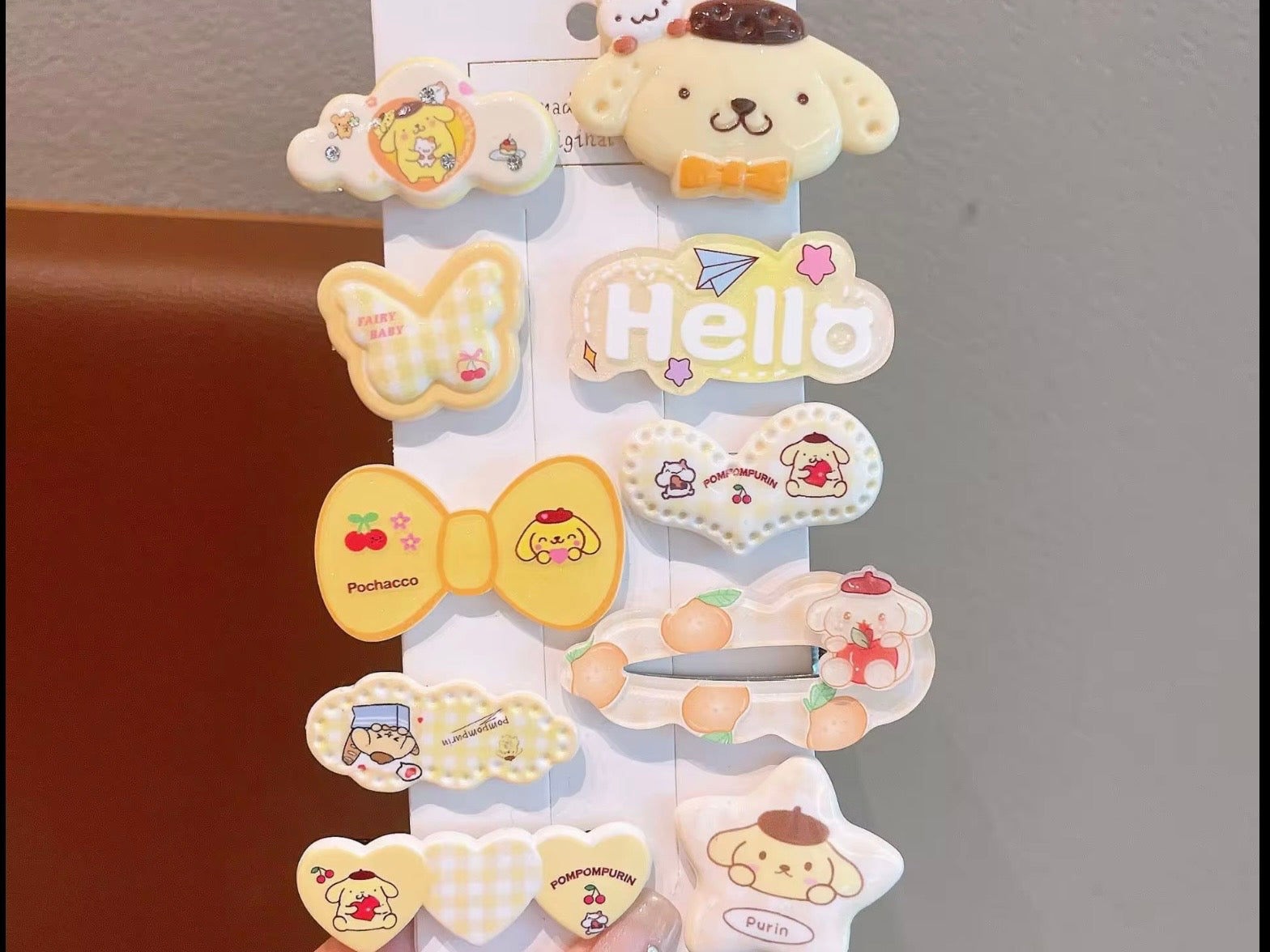 Kawaii Character Hair Clips Set
