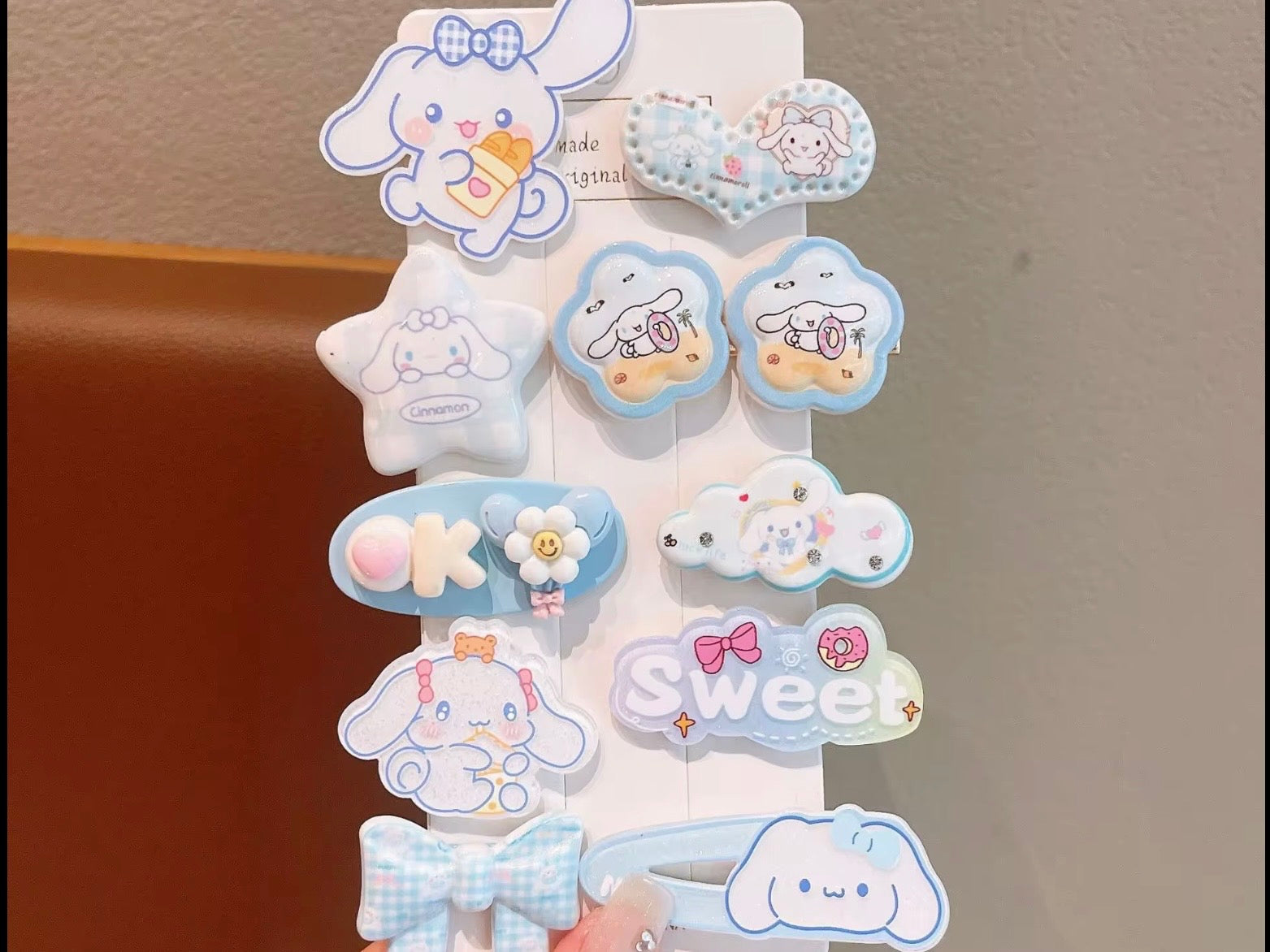 Kawaii Character Hair Clips Set