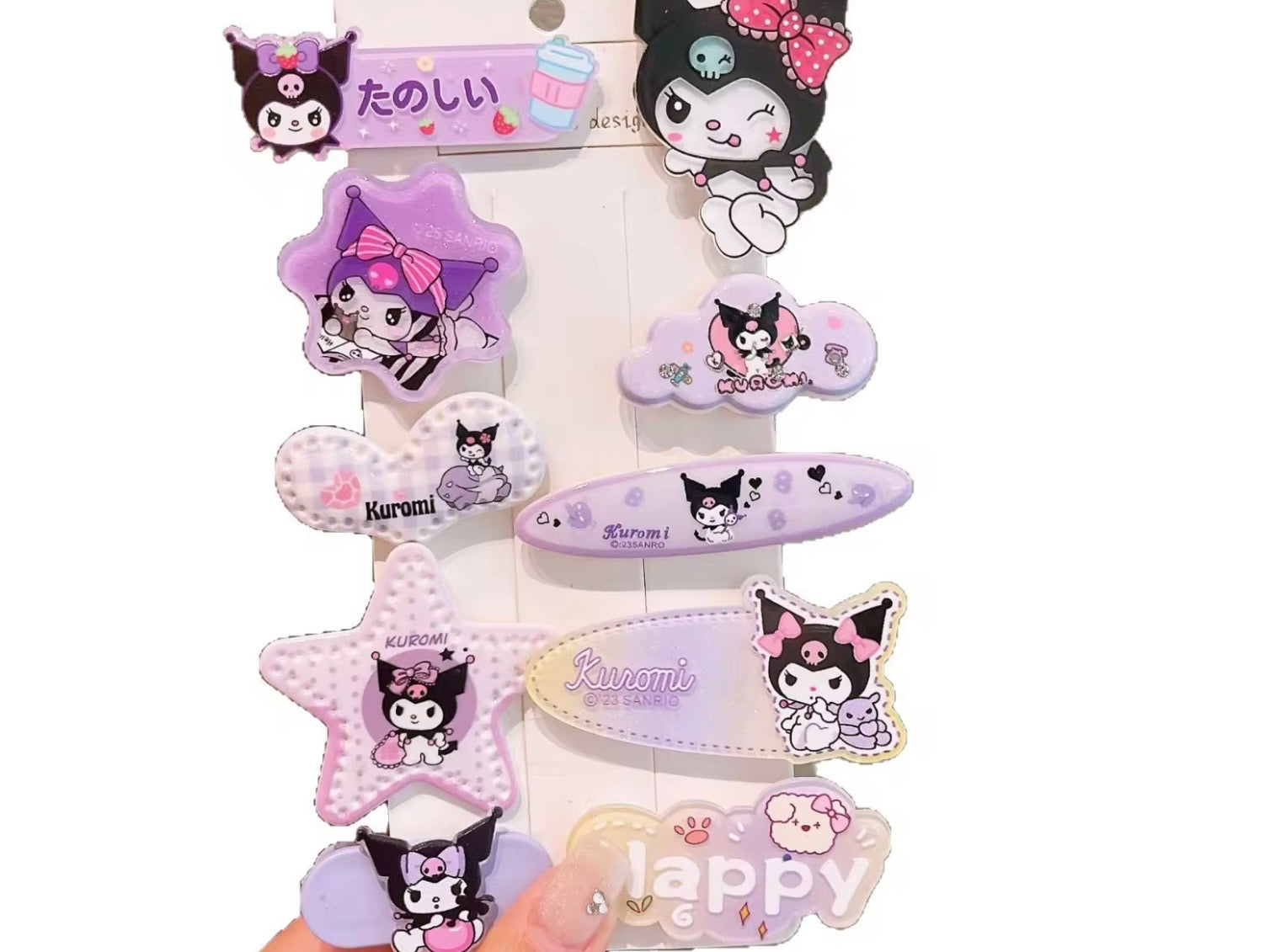 Kawaii Character Hair Clips Set