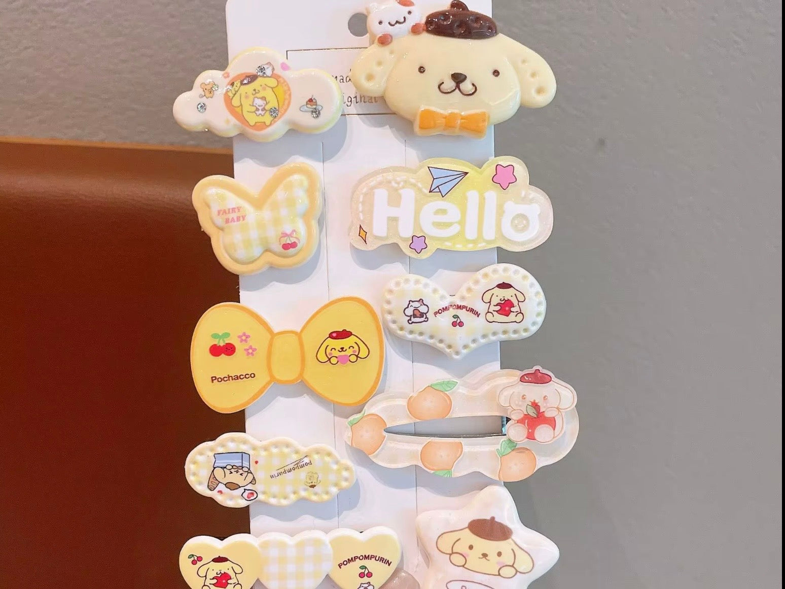Kawaii Character Hair Clips Set