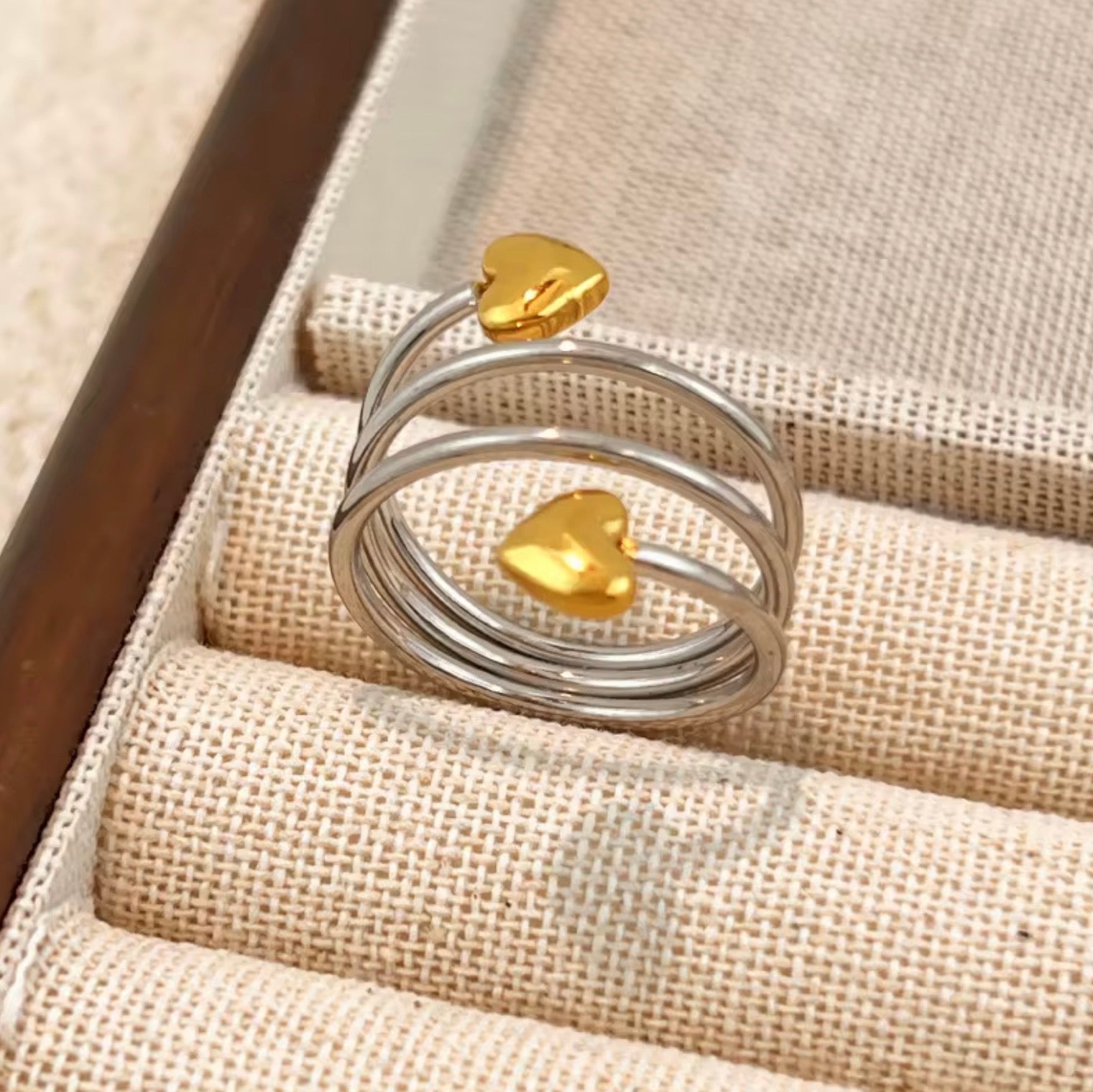 Assorted Two-Tone Rings – Set of 3