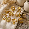 Assorted Gold Ring Set – Choose 3 Rings or Complete 10-Piece Collection