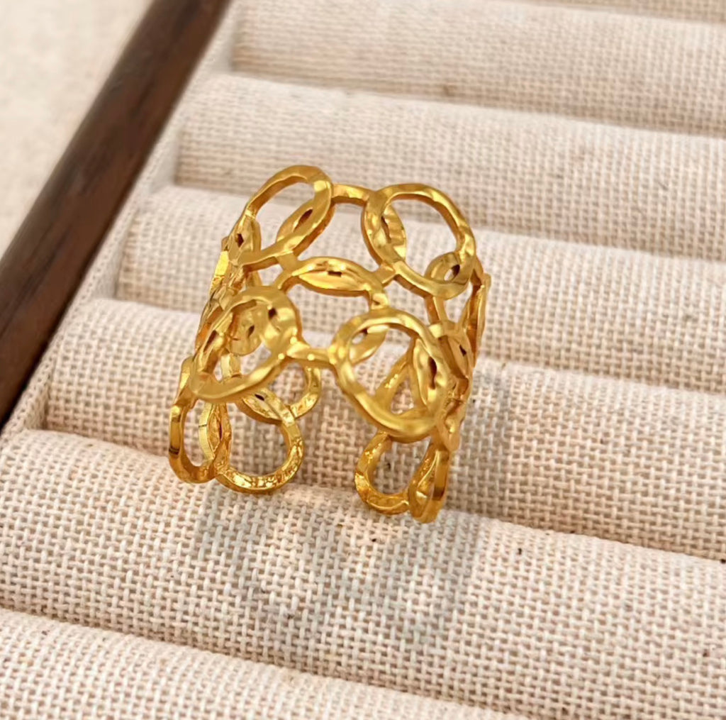 Assorted 3-Piece Gold Ring Set – Tarnish-Free