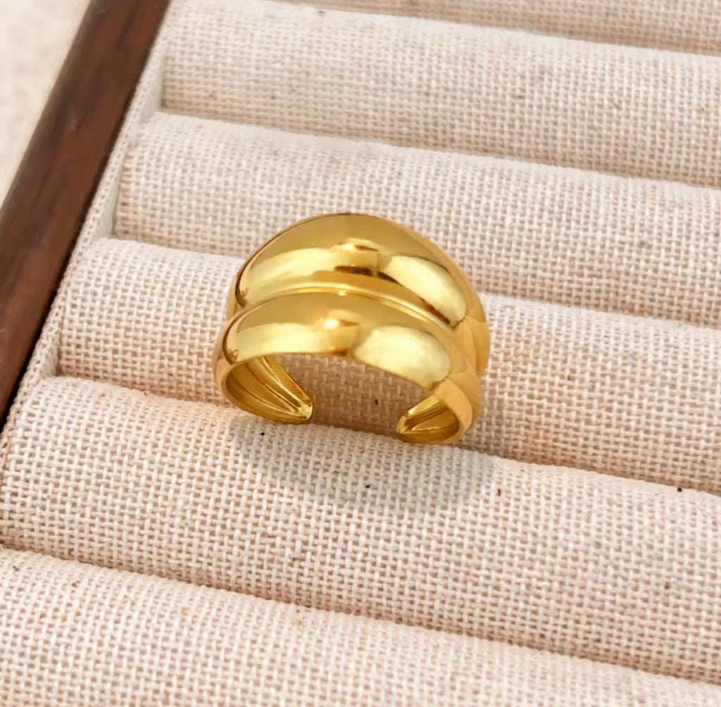Assorted 3-Piece Gold Ring Set – Tarnish-Free