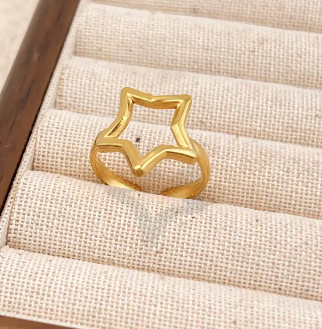 Assorted 3-Piece Gold Ring Set – Tarnish-Free