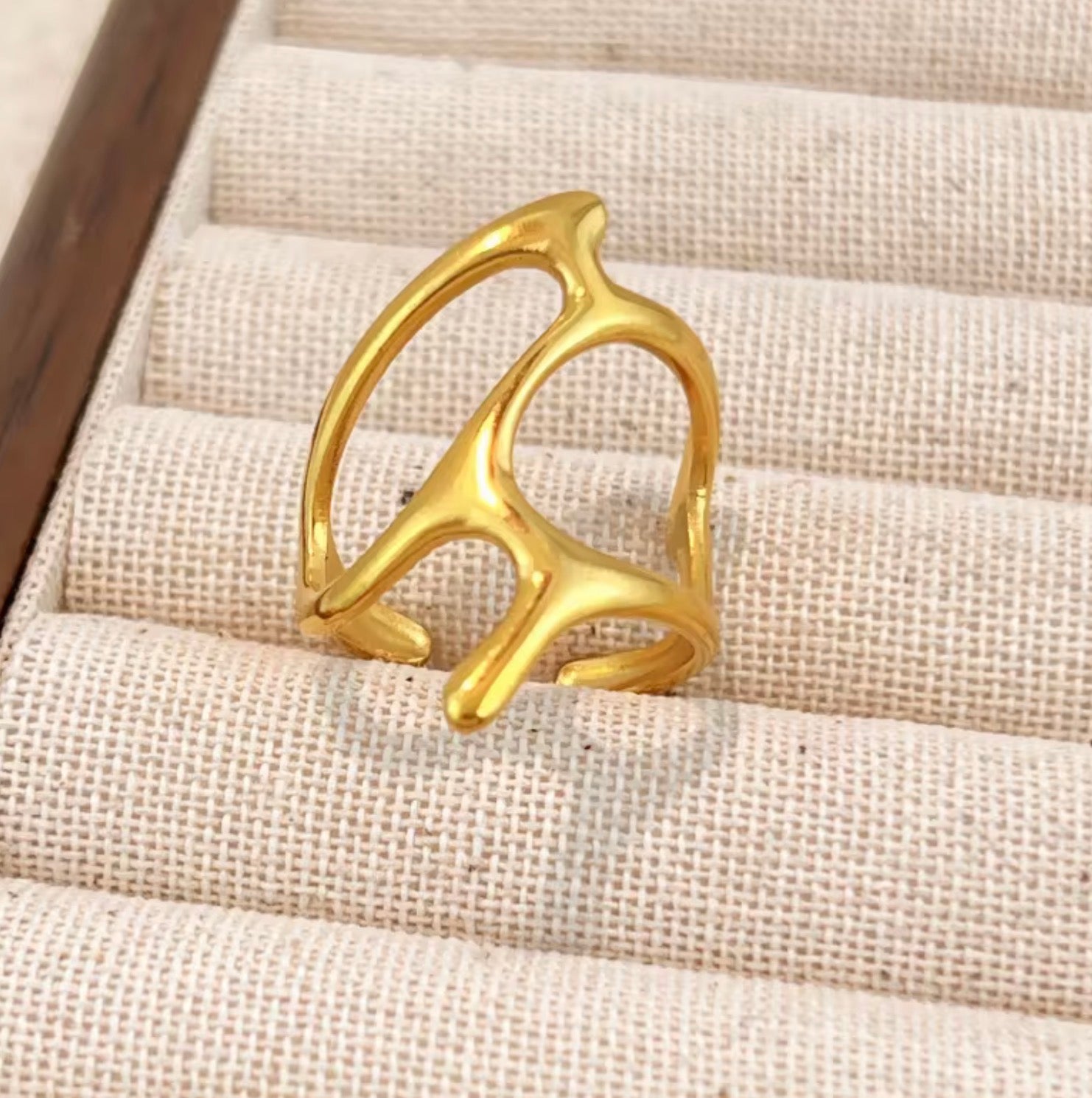 Assorted 3-Piece Gold Ring Set – Tarnish-Free