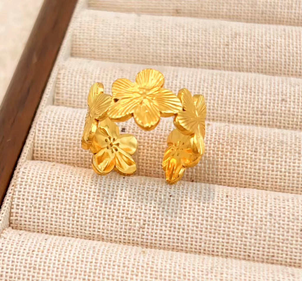 Assorted 3-Piece Gold Ring Set – Tarnish-Free