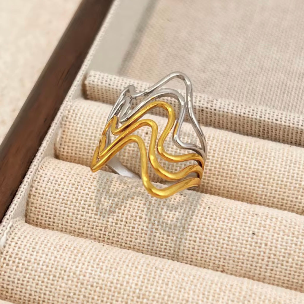 Assorted Two-Tone Rings – Set of 3