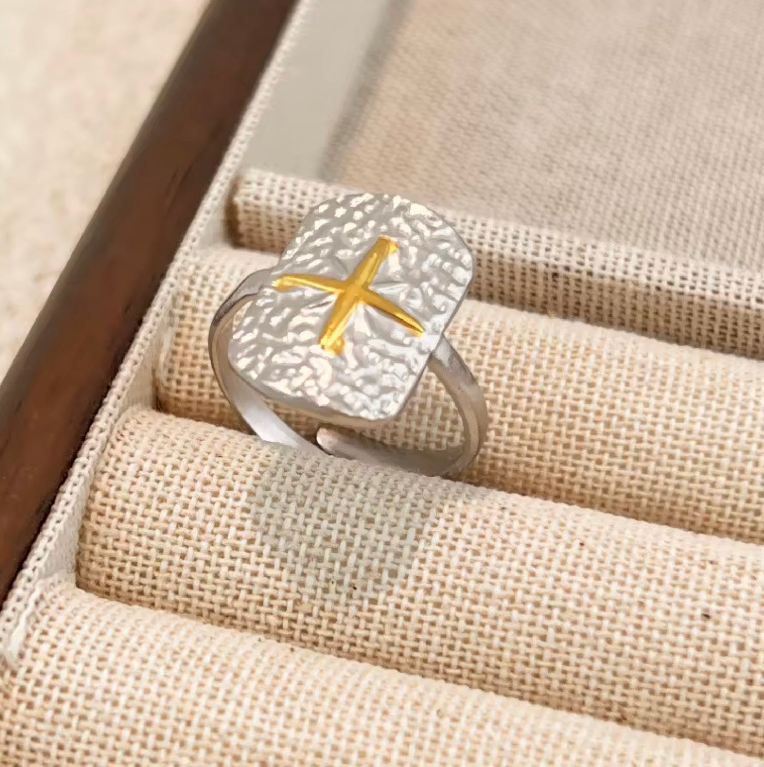 Assorted Two-Tone Rings – Set of 3