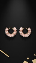 Blush Petal Hoop Earrings